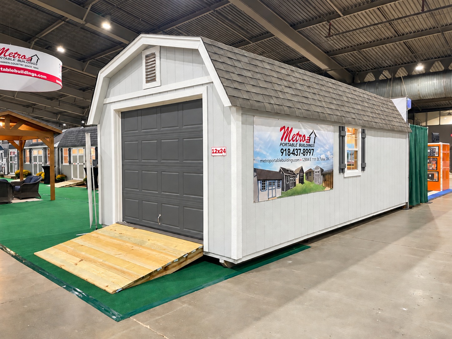 Metro Portable Buildings 12×24 Super Mini Barn Garage display model 51126