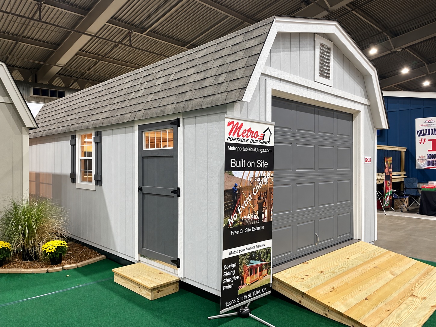 Garage and separate entry door of garage display 51126